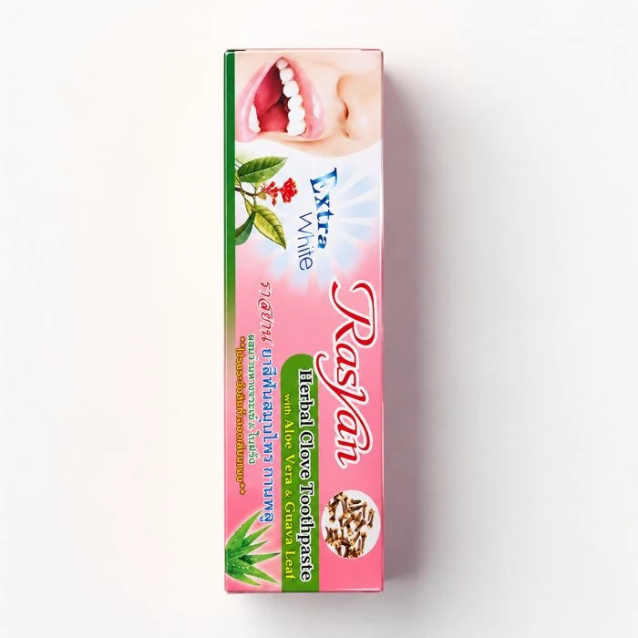 Rasyan Extra White Herbal Clove Toothpaste with Aloe Vera & Guava Leaf