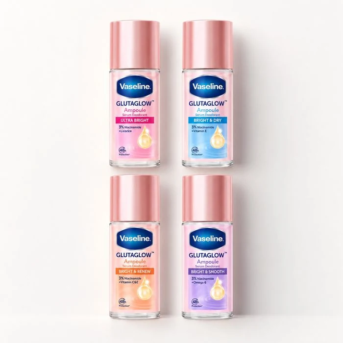 Vaseline GlutaGlow Ampoule Serum Deodorant Collection