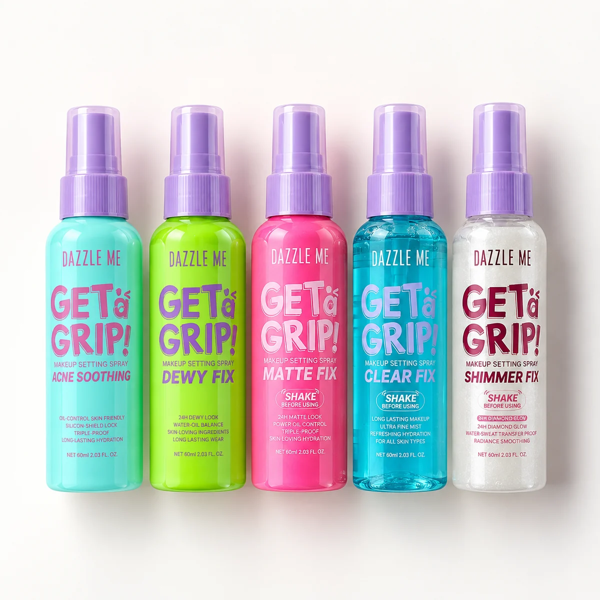 Dazzle Me Get a Grip! Makeup Setting Spray Collection
