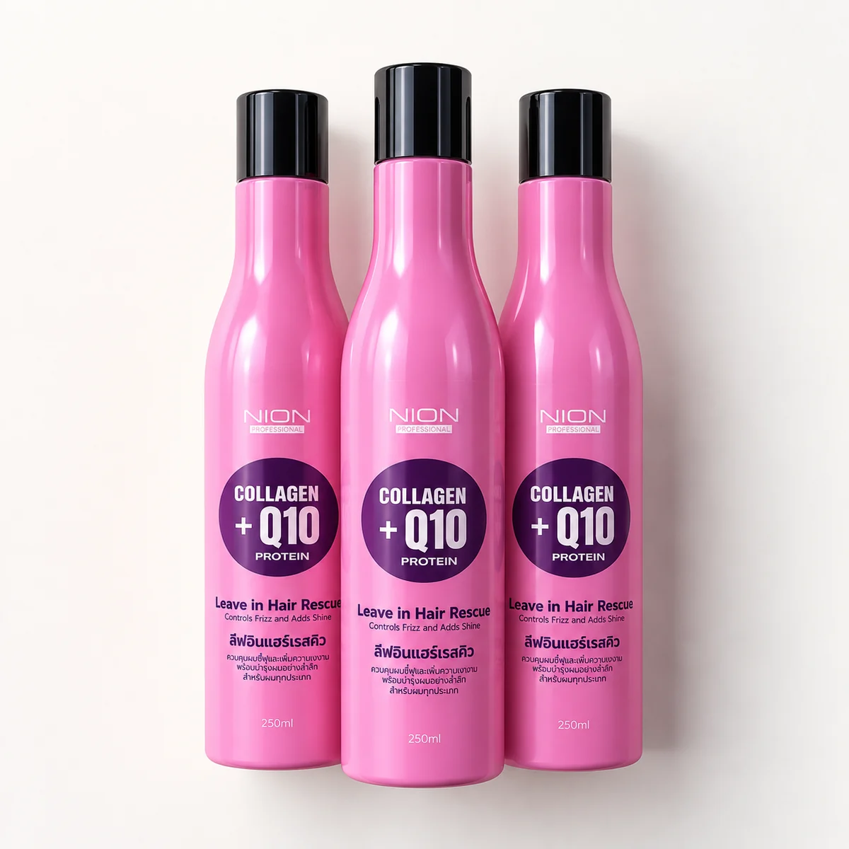 NION Professional Collagen + Q10 Protein Leave-In Hair Rescue – 250 mL